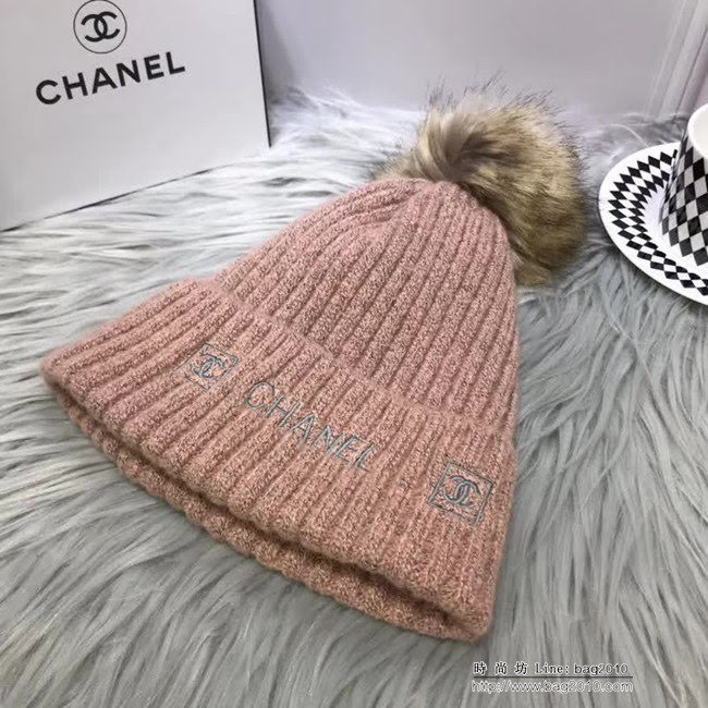CHANEL香奈兒 專櫃新品 火爆經典百搭款 刺繡針織帽 LLWJ6633